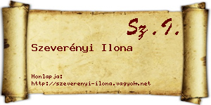 Szeverényi Ilona névjegykártya