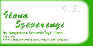 ilona szeverenyi business card